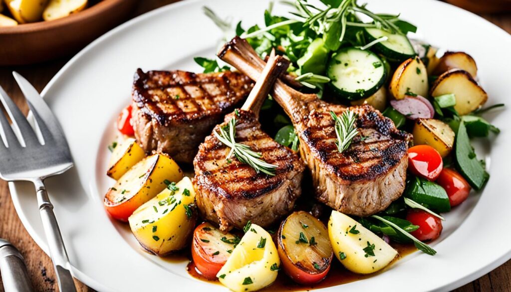 Greek lamb chop recipe image