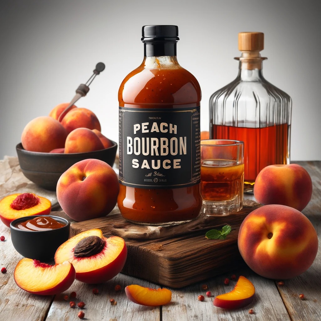 Discover the rich and smoky flavors of our homemade Peach Bourbon BBQ Sauce. This unique blend of sweet peaches and robust bourbon is perfect for enhancing any barbecue dish.