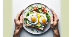 Step 5 Serving the freshly made poached eggs sandwich