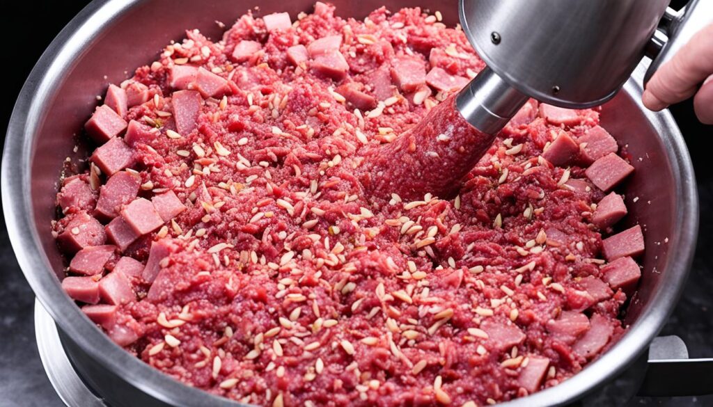 sausage grinding process