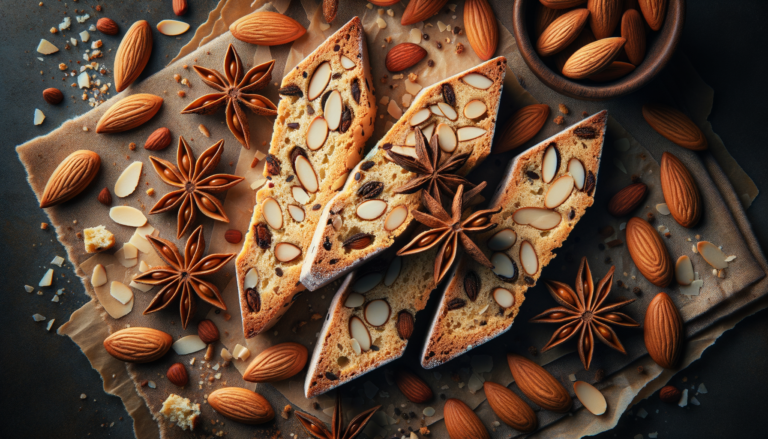 Homemade Italian Almond Biscotti with Anise Seeds