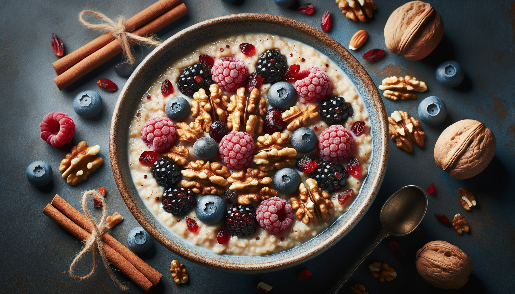 Italian Berry and Walnut Porridge