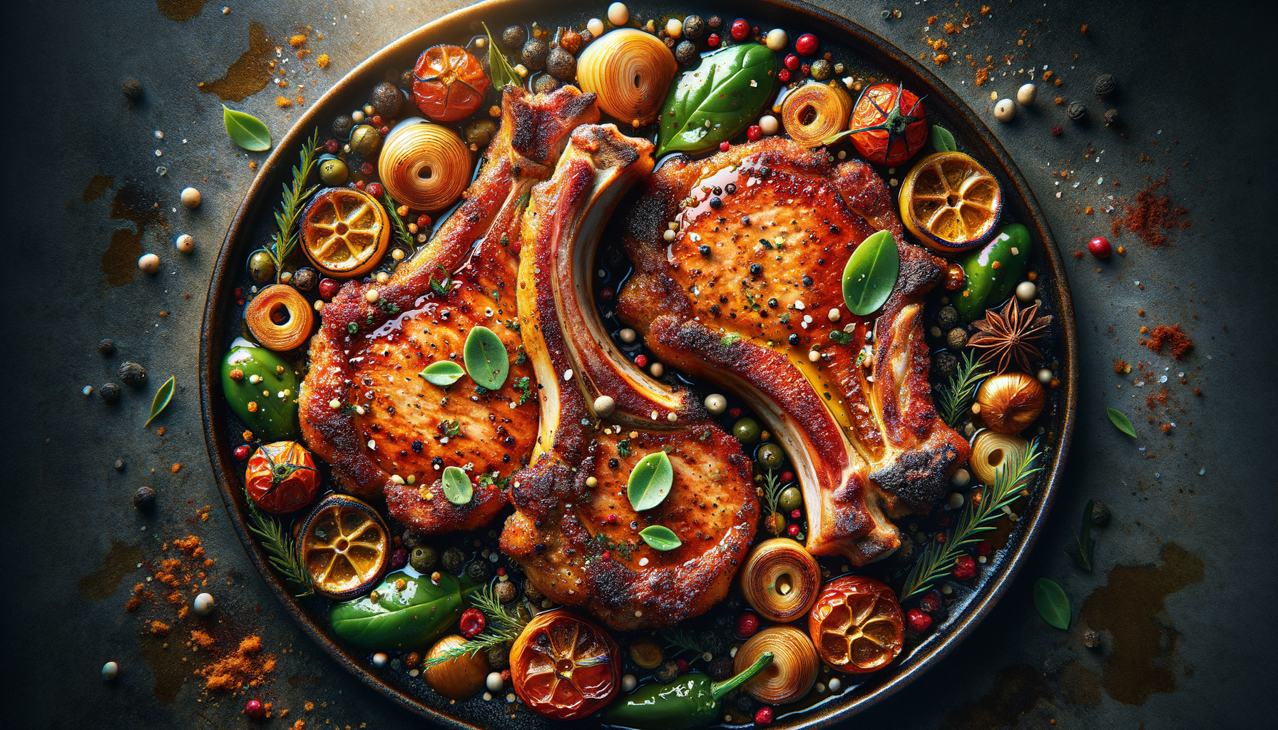 Mediterranean Crispy Pork Chops