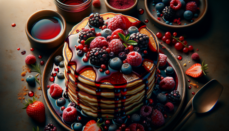 Mediterranean Pancakes with Berry Sauce