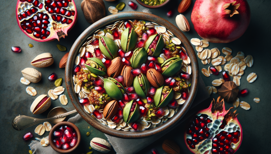 Mediterranean Pistachio Muesli Pots with Pomegranate