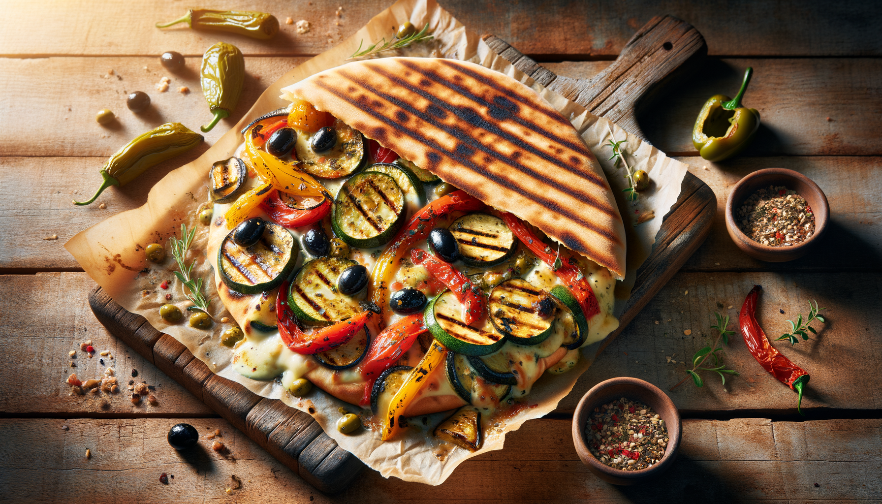 Mediterranean Roasted Vegetable Panini