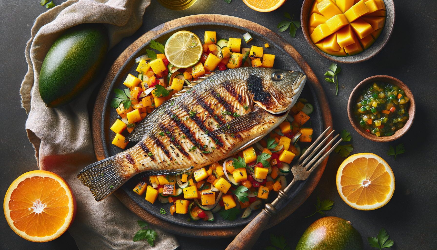 Mediterranean Tilapia with Mango Salsa