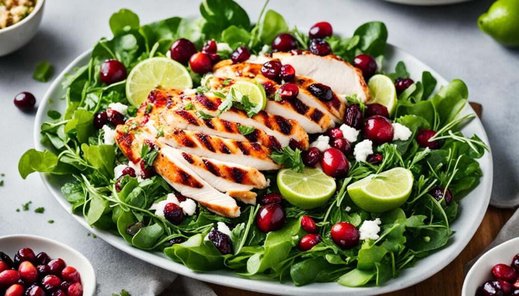 Refreshing Cranberry Chicken Salad with Lime Dressing