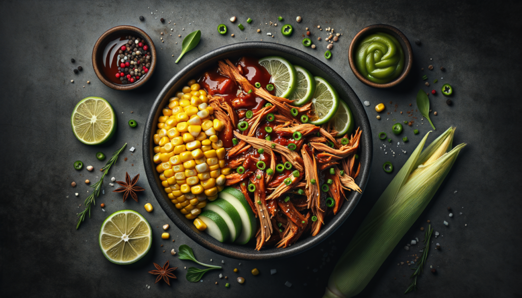 Slow Cooker BBQ Pulled Chicken Bowl with Sweet Corn