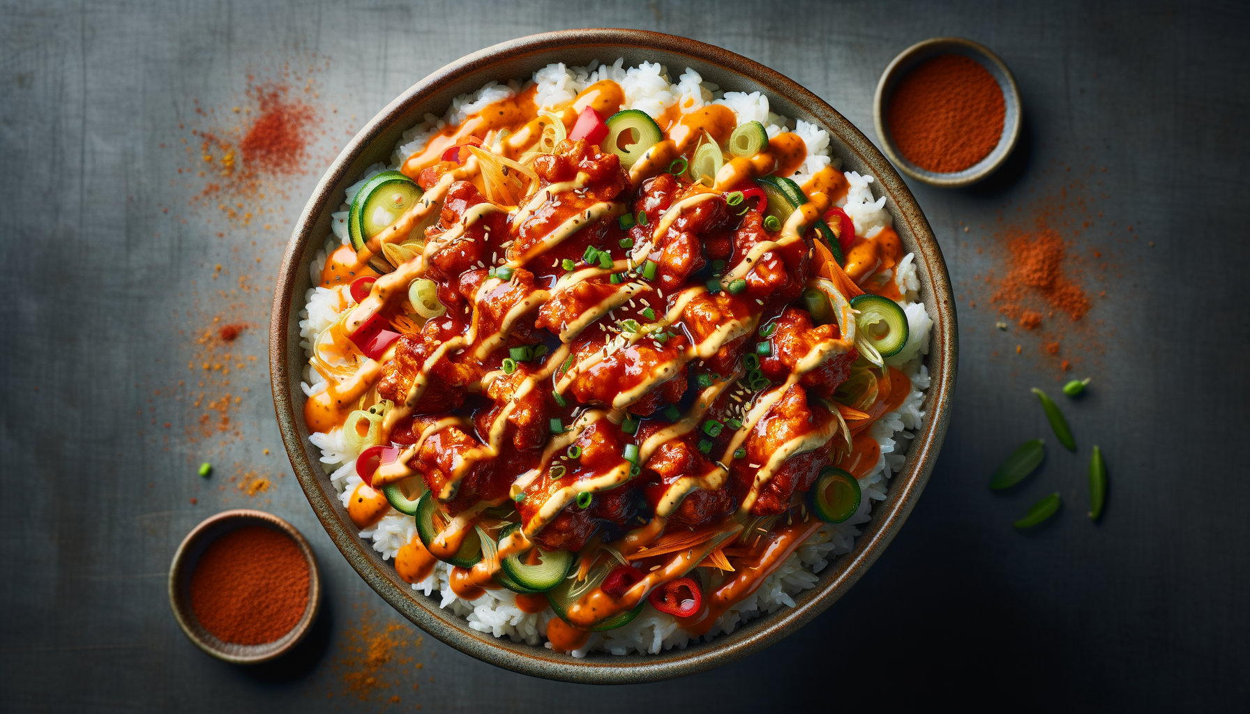 Spicy Buffalo Chicken Rice Bowl