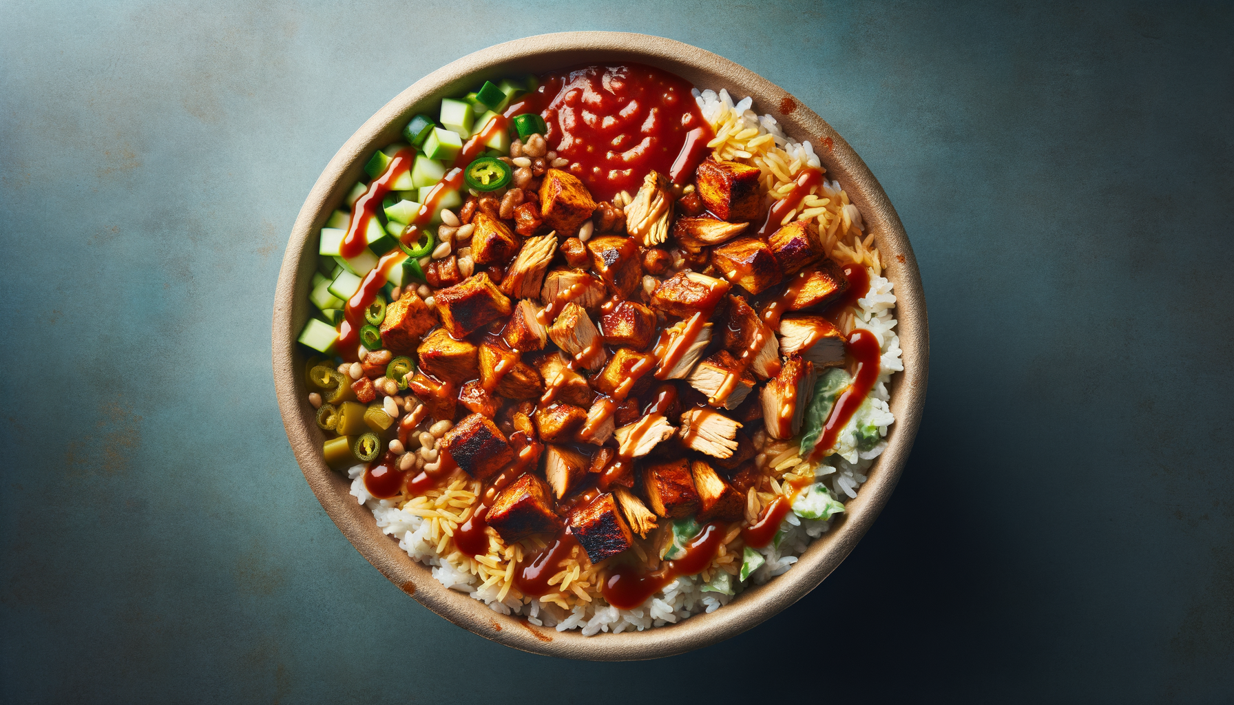 Spicy Chipotle Chicken and Rice Bowl with Homemade Sauce Recipe