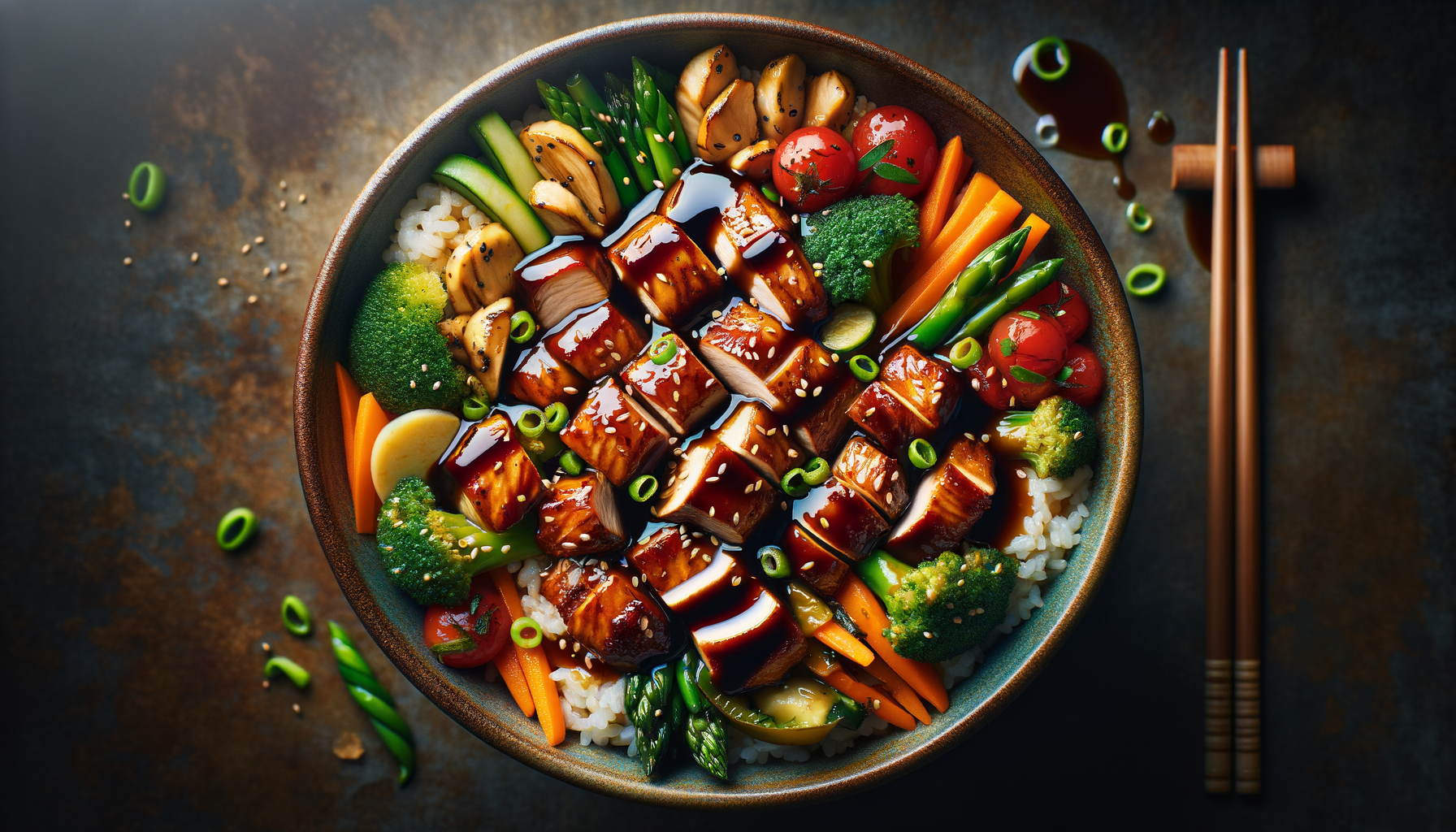 Teriyaki Chicken and Mixed Vegetable Bowl