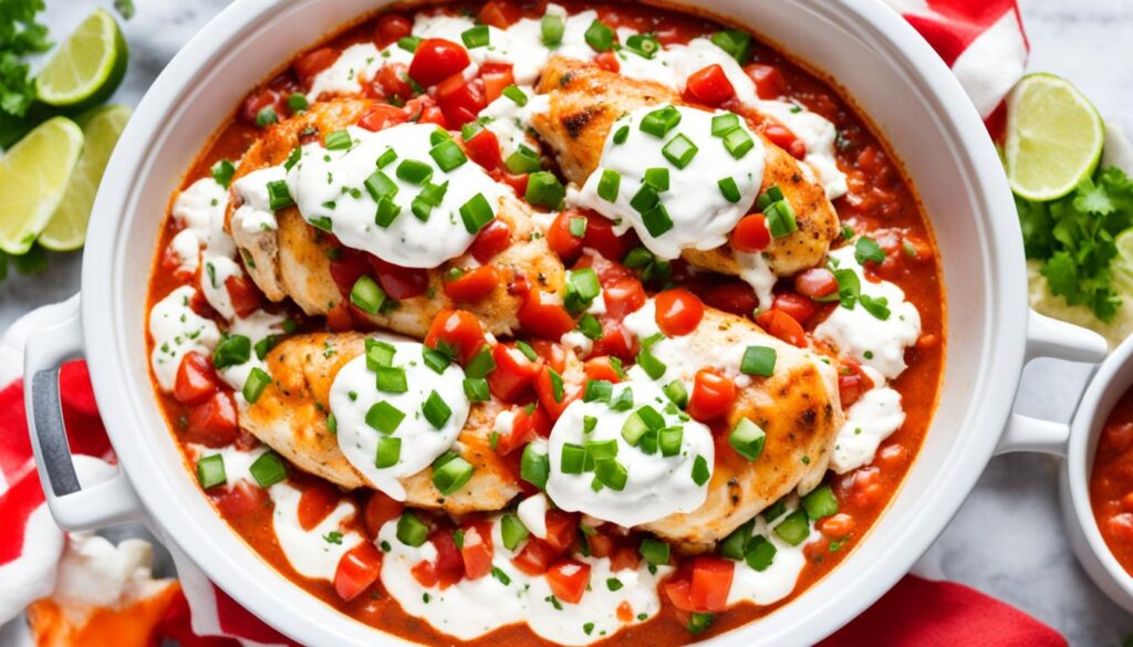 crock pot chicken cream cheese salsa