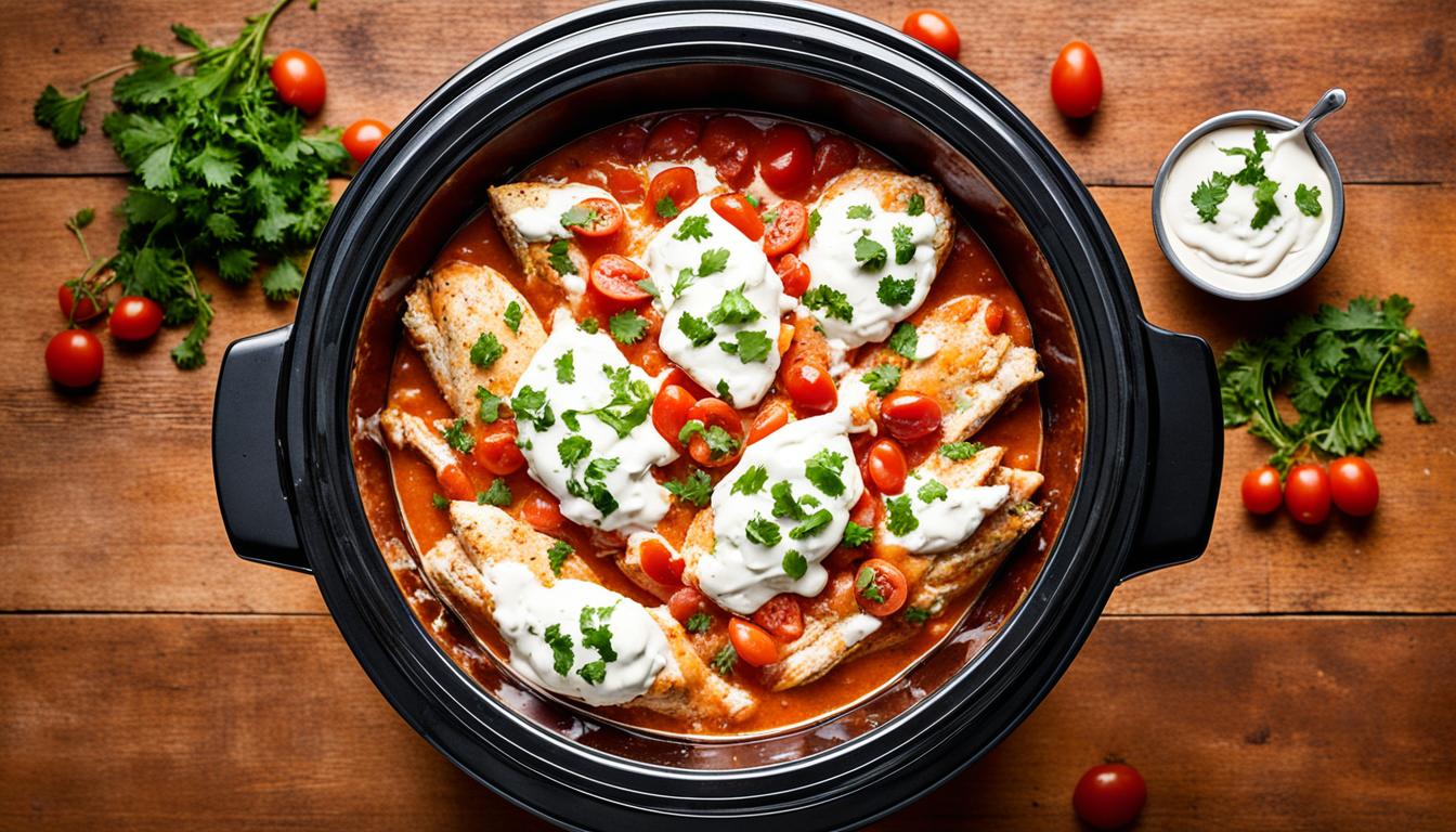 crockpot salsa chicken cream cheese