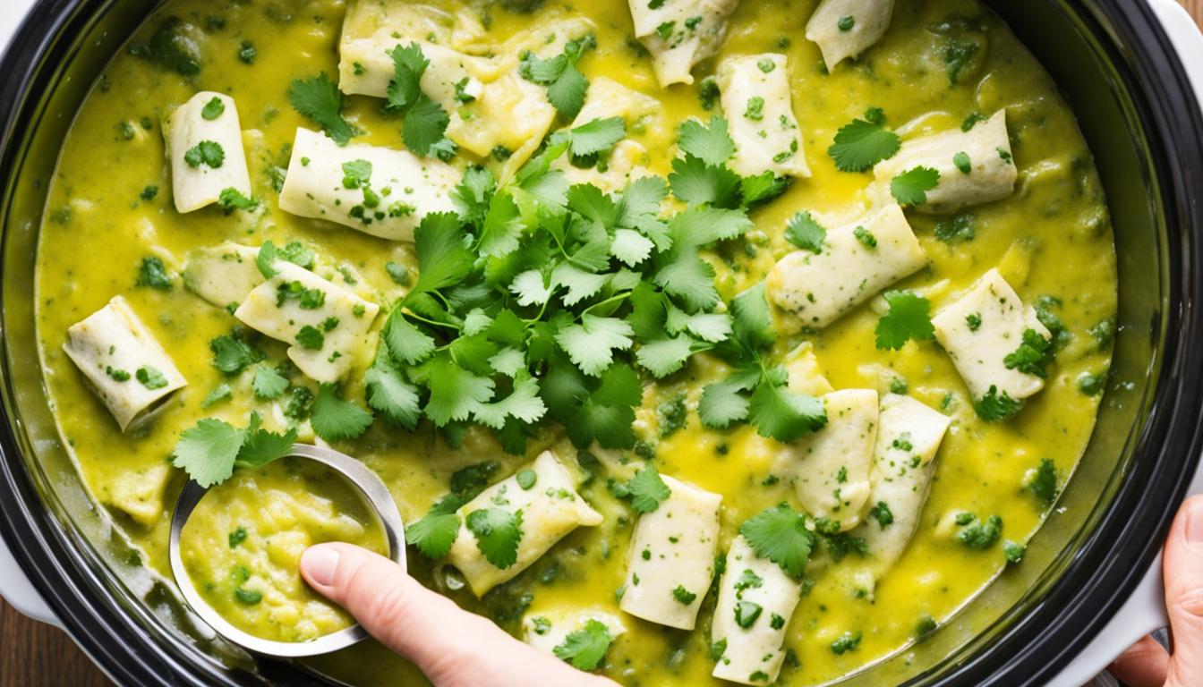 green chicken enchiladas crock pot